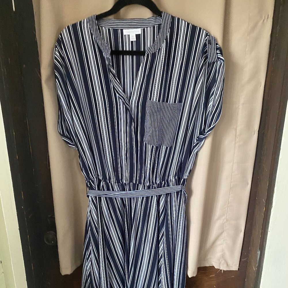 NWOT Charter Club Petite Striped Dress | Navy & White| Summer Dress | 16W